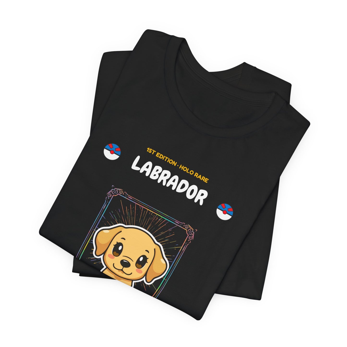 Labrador Rookie Card holographic trading card t-shirt design 08
