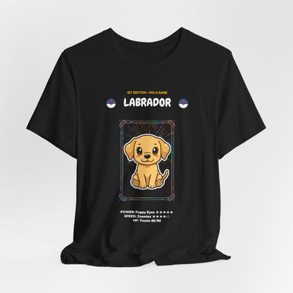 Labrador Rookie Card holographic trading card t-shirt design 09