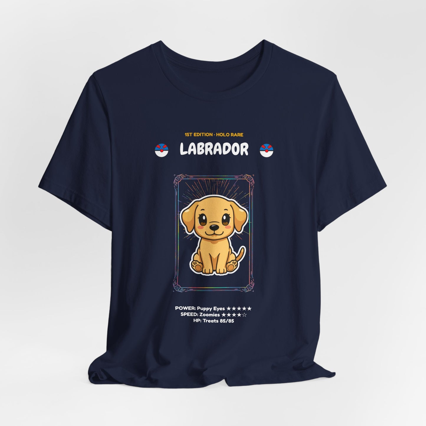 Labrador Rookie Card holographic trading card t-shirt design 27