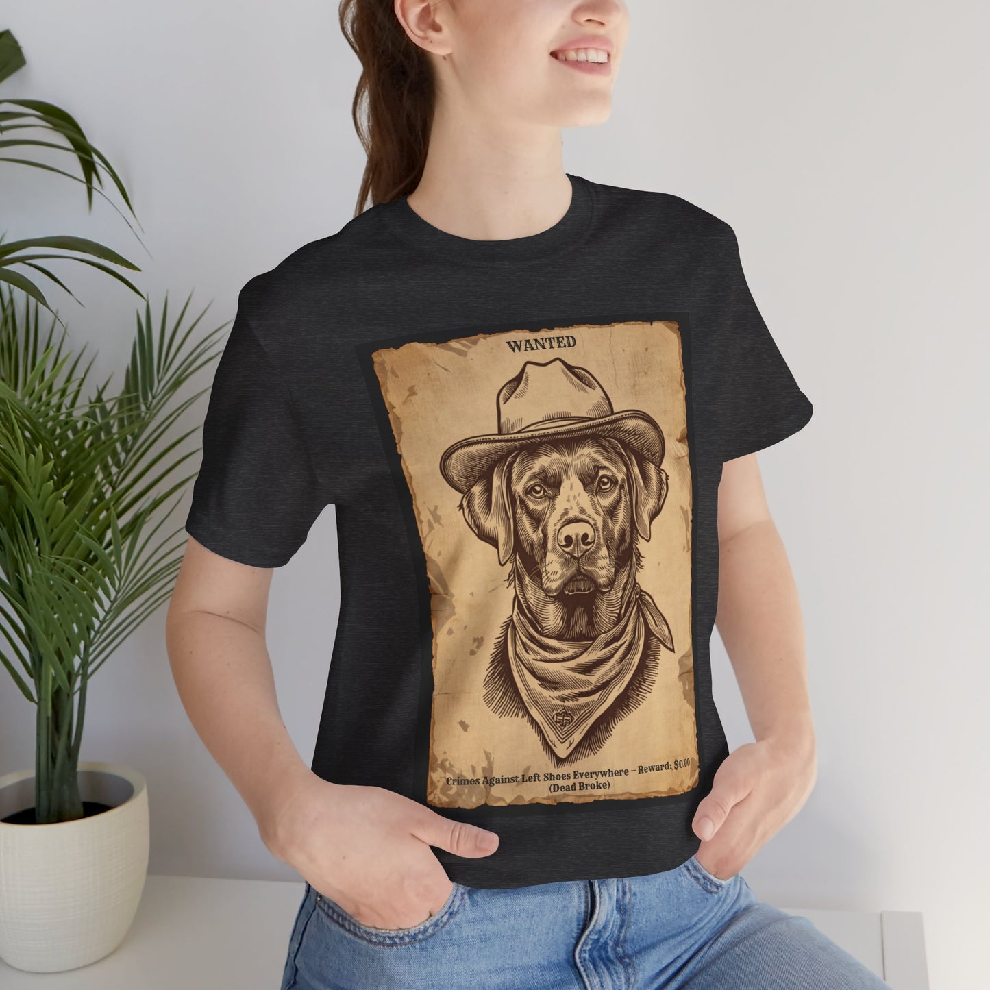 Labrador Wanted Outlaw t-shirt back view