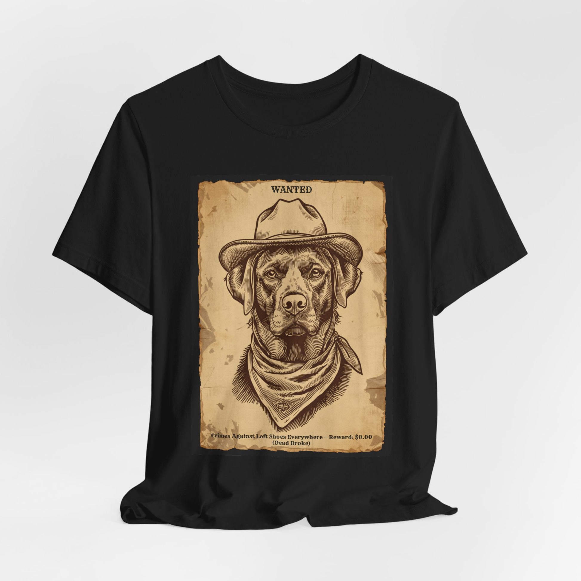 Labrador Wanted Outlaw t-shirt folded flat
