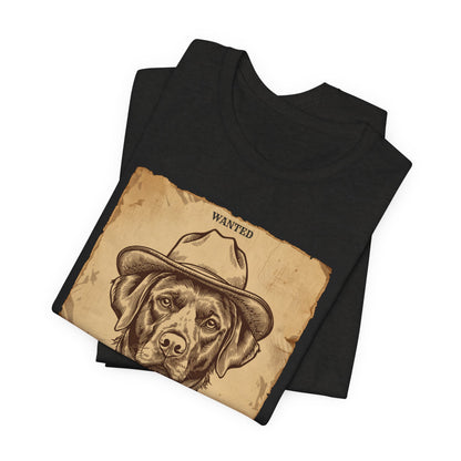Labrador Wanted Outlaw t-shirt worn casually