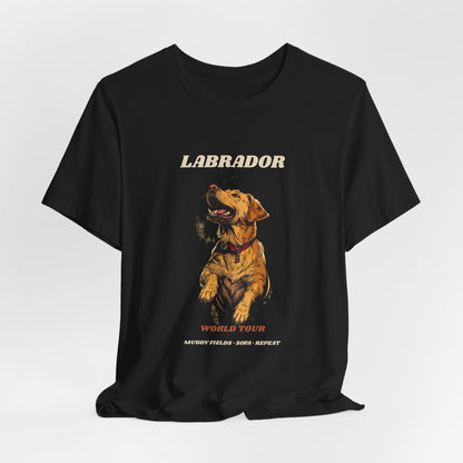 Labrador World Tour t-shirt flat lay back