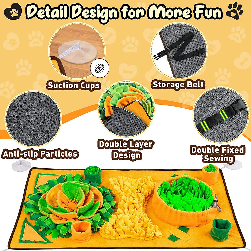 Large Snuffle Mat rolled up for storage — SniffWaggleNWalk