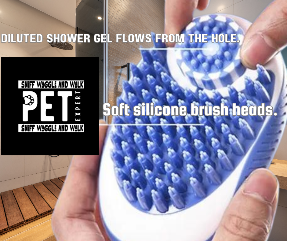 LatherPaw 2-in-1 foaming massage brush full product view, green