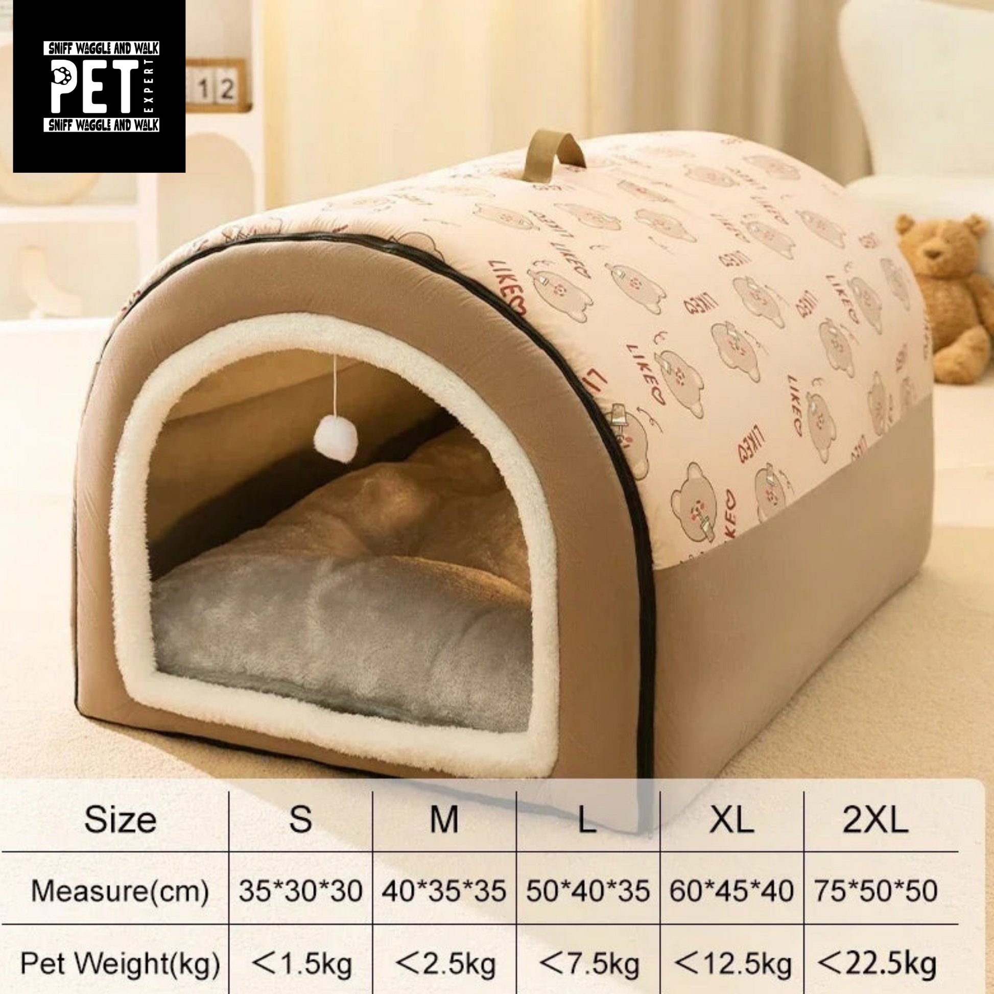Luxury Big Dog Kennel size options, L and XL — SniffWaggleNWalk