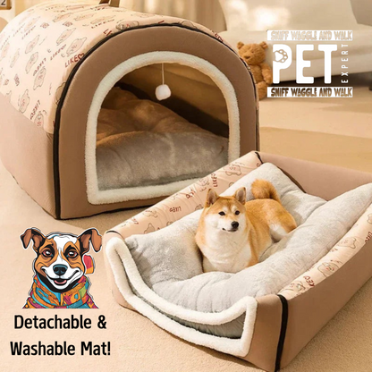 Luxury Big Dog Kennel – 100% Cotton Comfort & Easy Wash Mat.Sniffwaggleandwalk™