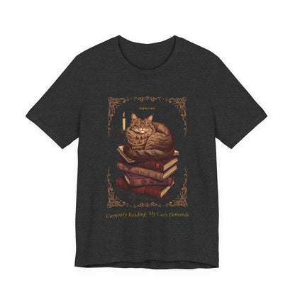 Dark Grey Heather colourway of the Maine Coon Cat t-shirt