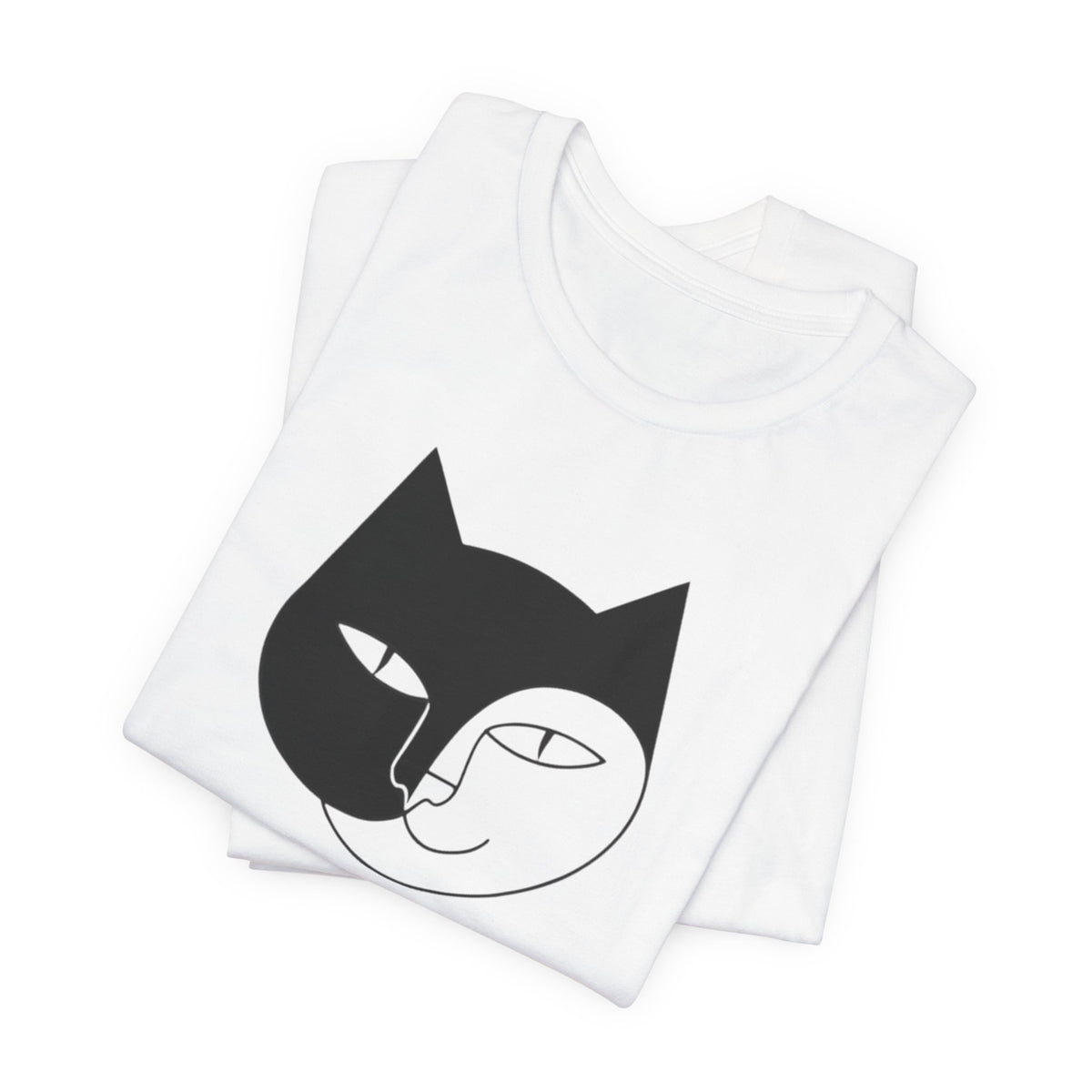 Meh Cat minimalist unisex t-shirt, photo 9