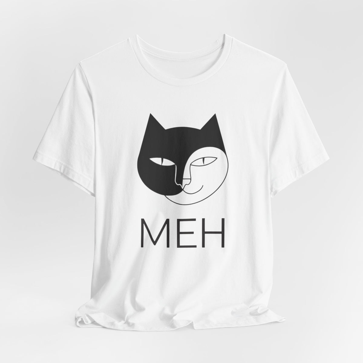 Meh Cat minimalist unisex t-shirt, photo 10