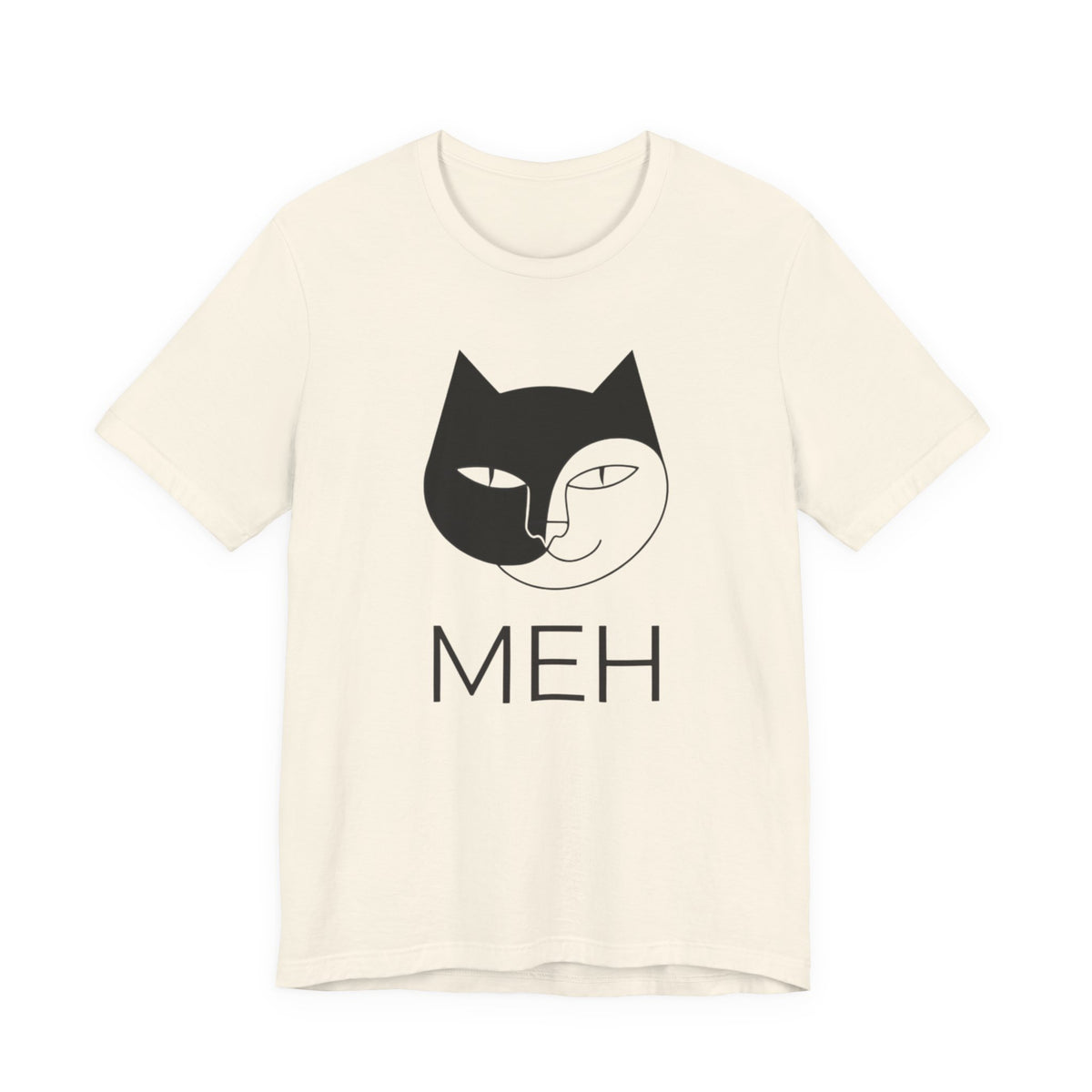 Meh Cat minimalist unisex t-shirt, photo 19