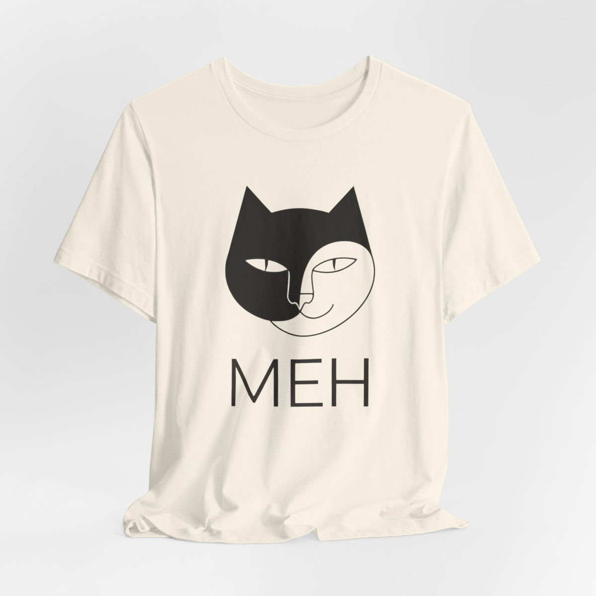 Meh Cat minimalist unisex t-shirt, photo 22