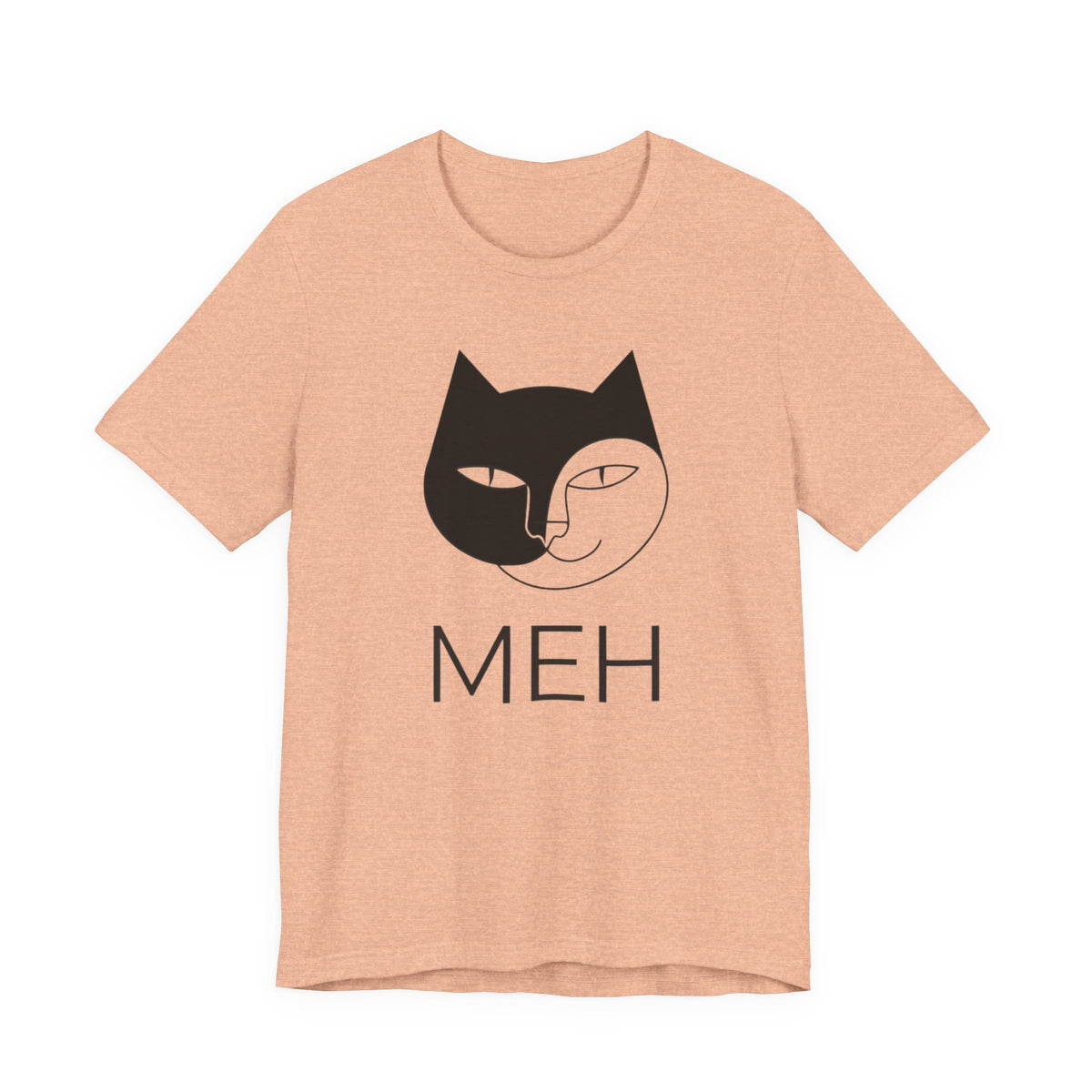 Meh Cat minimalist unisex t-shirt, photo 25