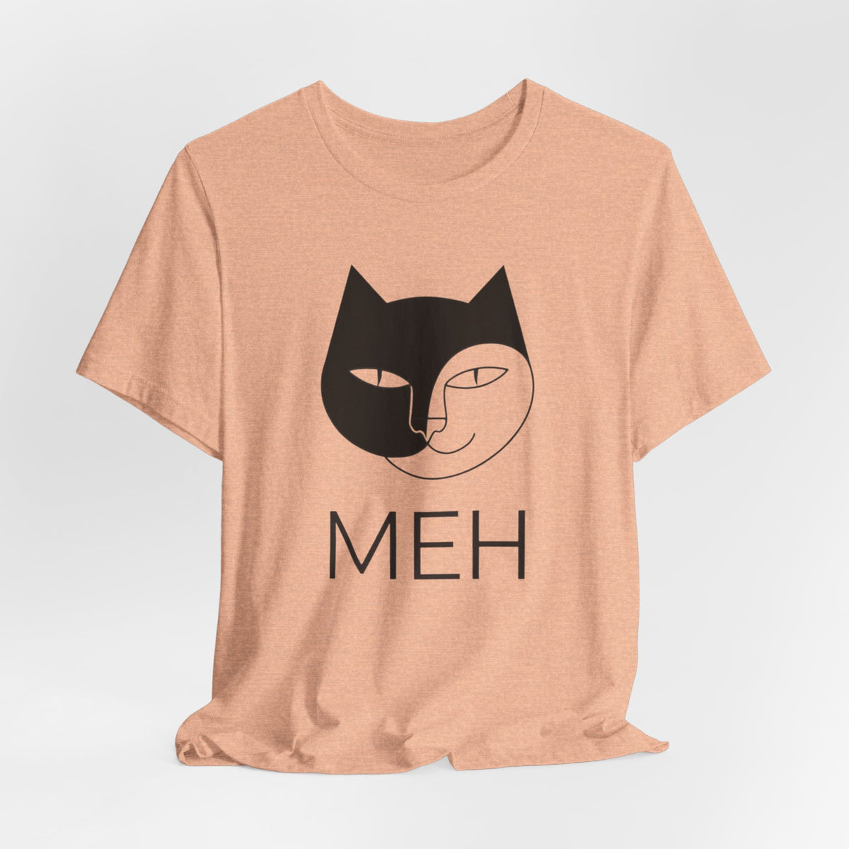 Meh Cat minimalist unisex t-shirt, photo 28