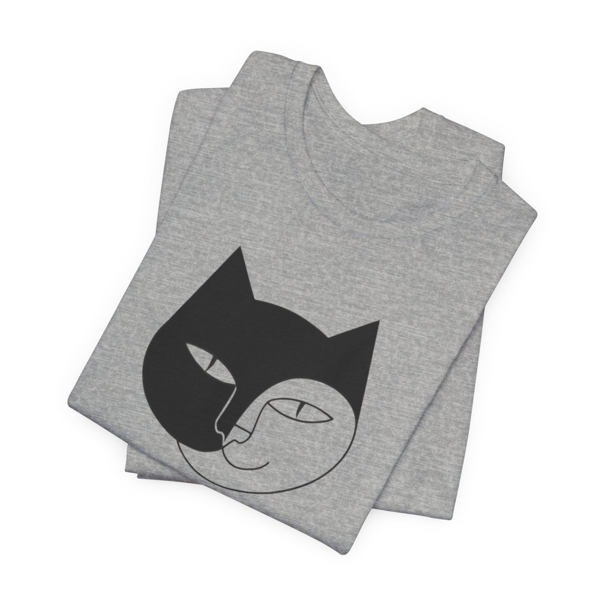 Meh Cat minimalist unisex t-shirt, photo 33