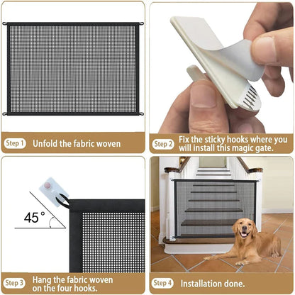 MeshGuard mesh pet gate dimensions and fitting