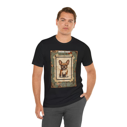 Missing: Owner French Bulldog vintage poster print t-shirt, view 10