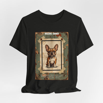 Missing: Owner French Bulldog vintage poster print t-shirt, view 20