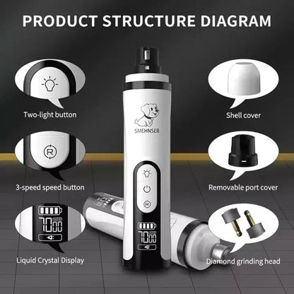 nail grooming USB Electric Pet Nail Clippers. - Sniff Waggle And Walk