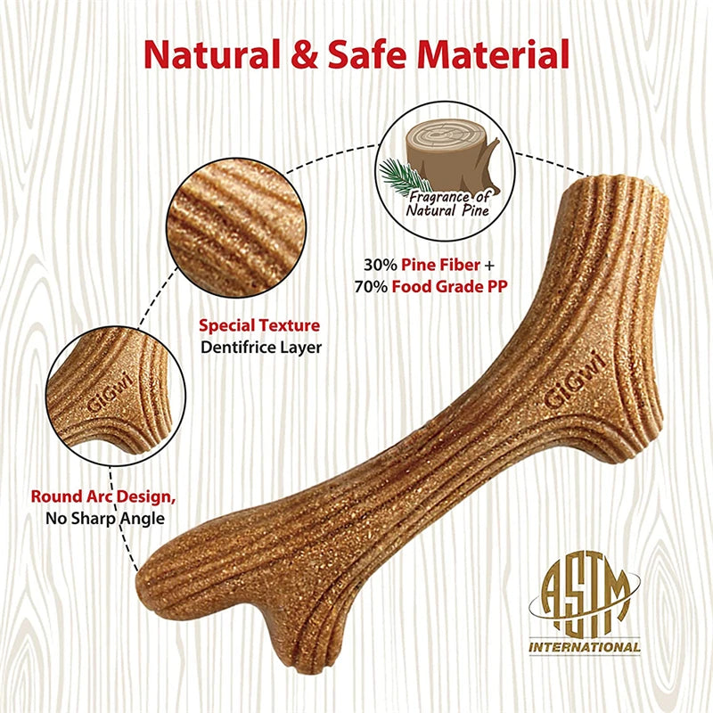 AntlerChew natural safe material 30% pine fibre 70% food-grade PP dentifrice texture round arc design