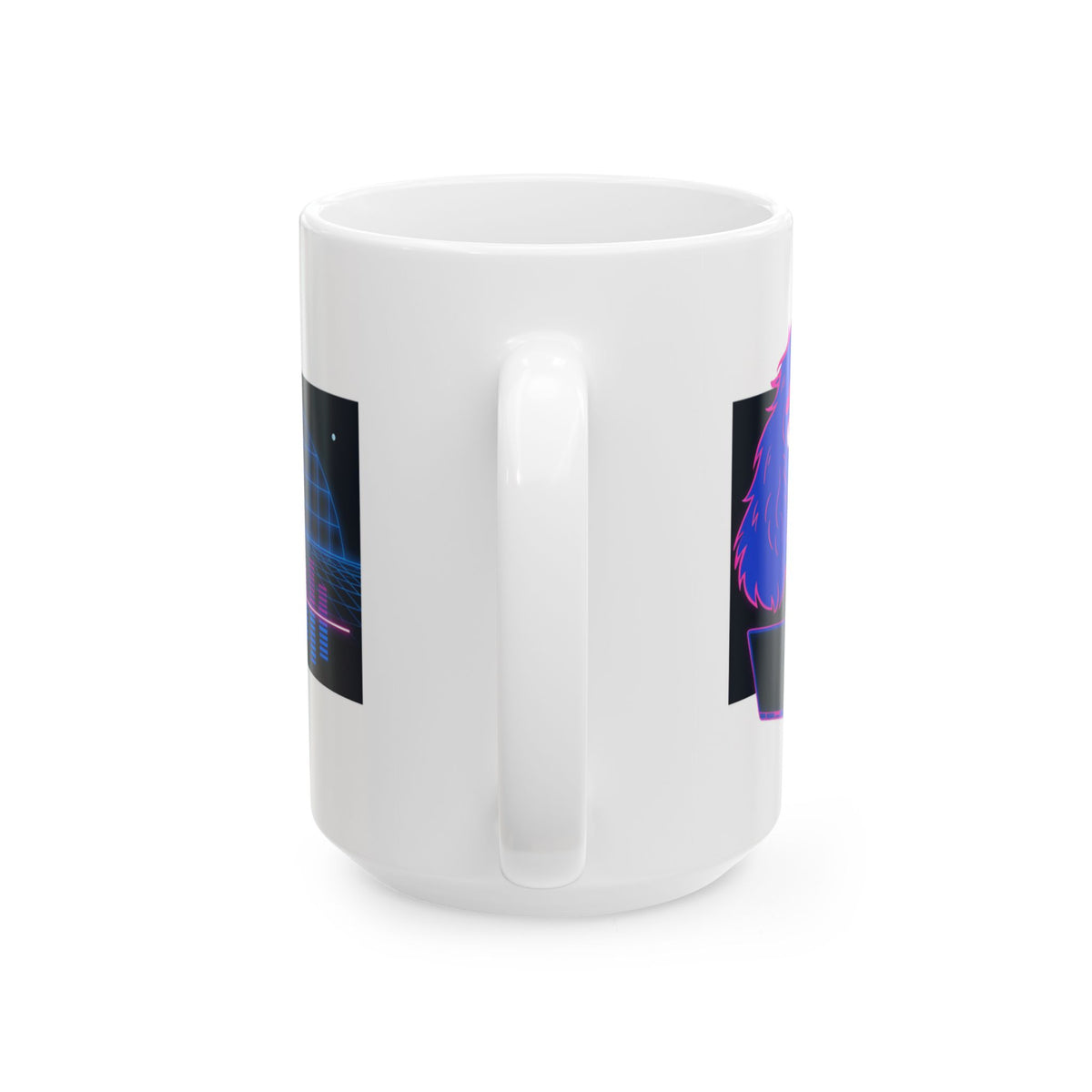 Cocker Spaniel ceramic coffee mug, 11oz and 15oz neon synthwave dog lover gift - view 15