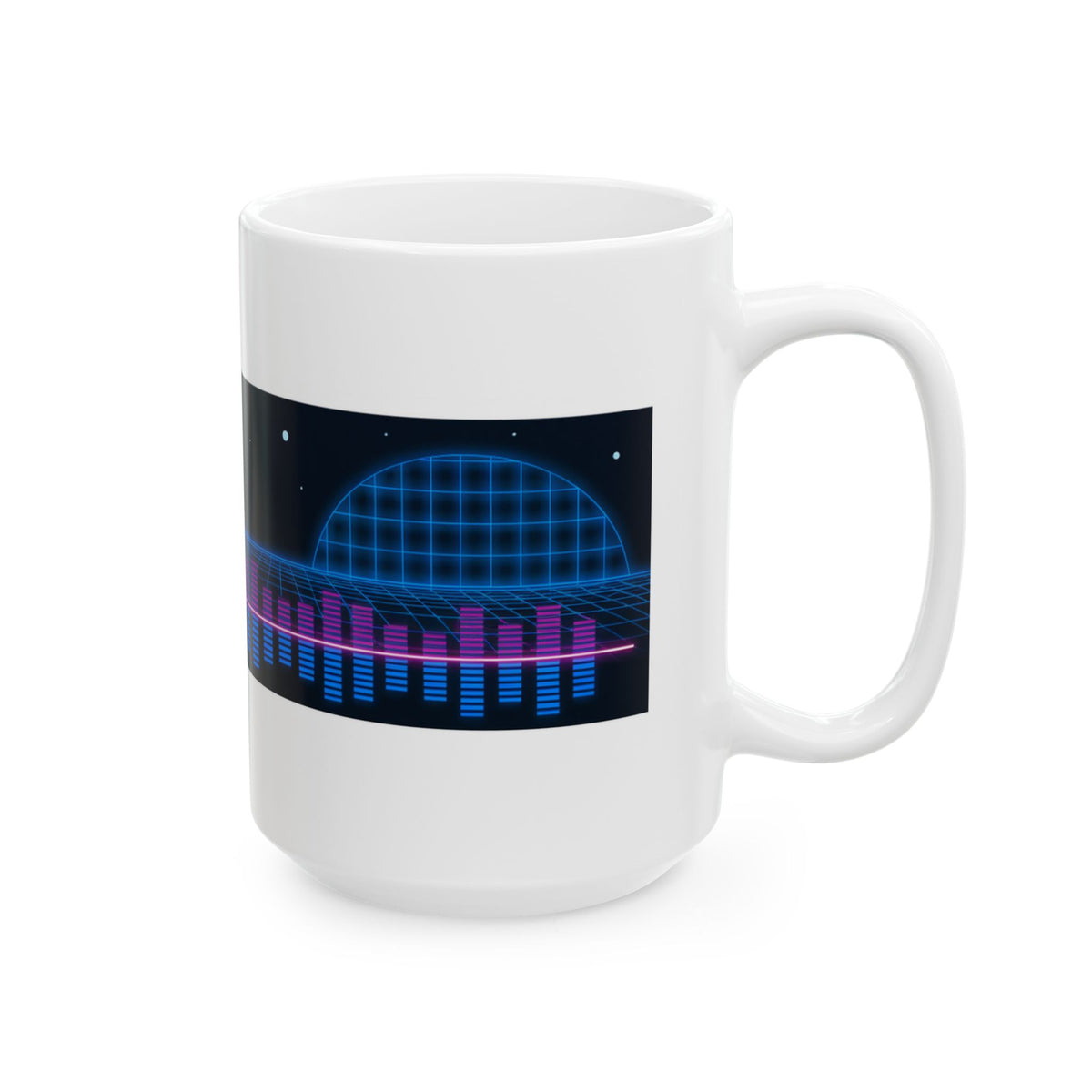 Cocker Spaniel ceramic coffee mug, 11oz and 15oz neon synthwave dog lover gift - view 17