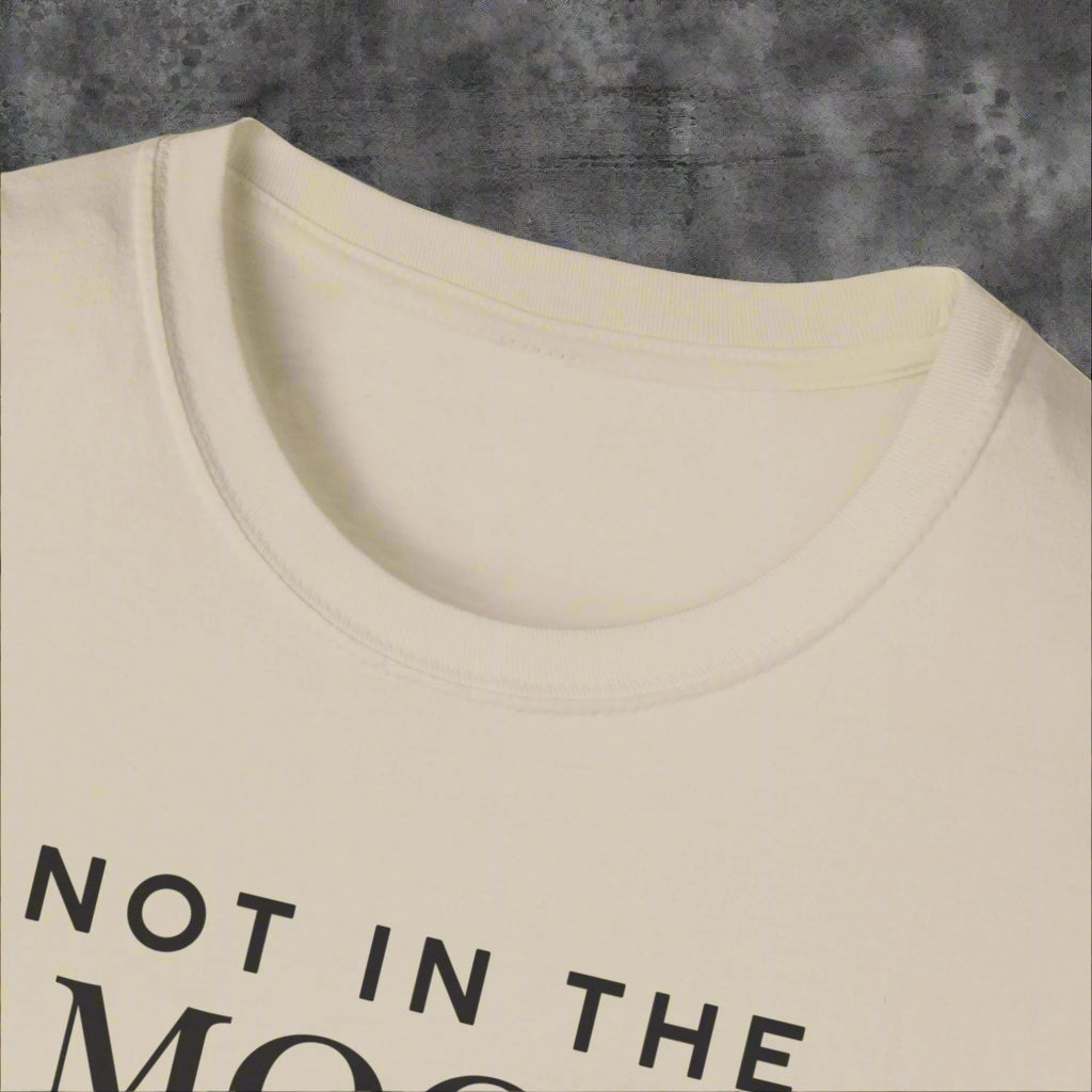 Not In The Mood moody dog t-shirt in Natural, design close-up
