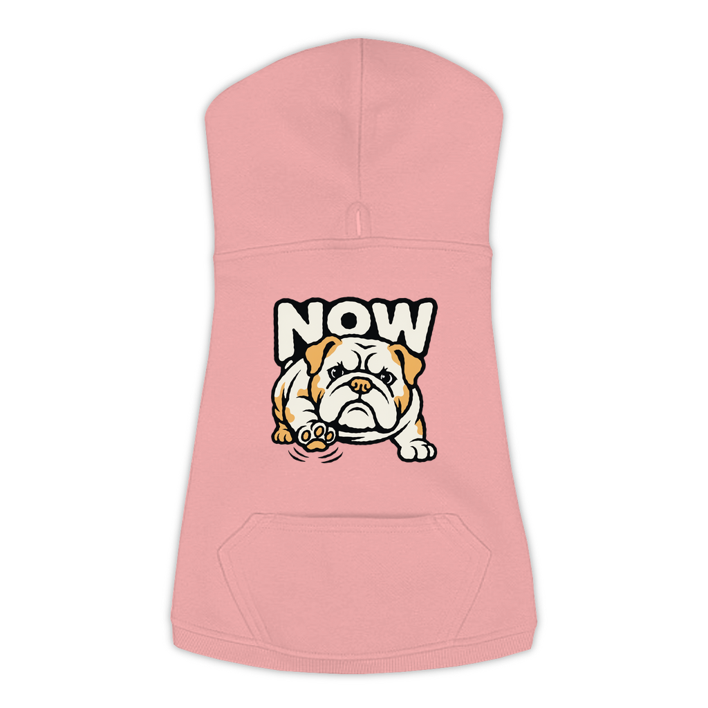 Now Bulldog dog hoodie in Mauvelous, sizes L-3XL