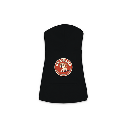 On Guard Dog Hoodie in Black, sizes XS-M