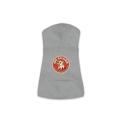 On Guard Dog Hoodie in Granite Heather, sizes XS-M