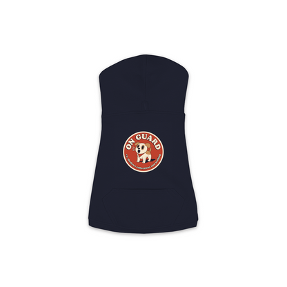 On Guard Dog Hoodie in Navy, sizes XS-M