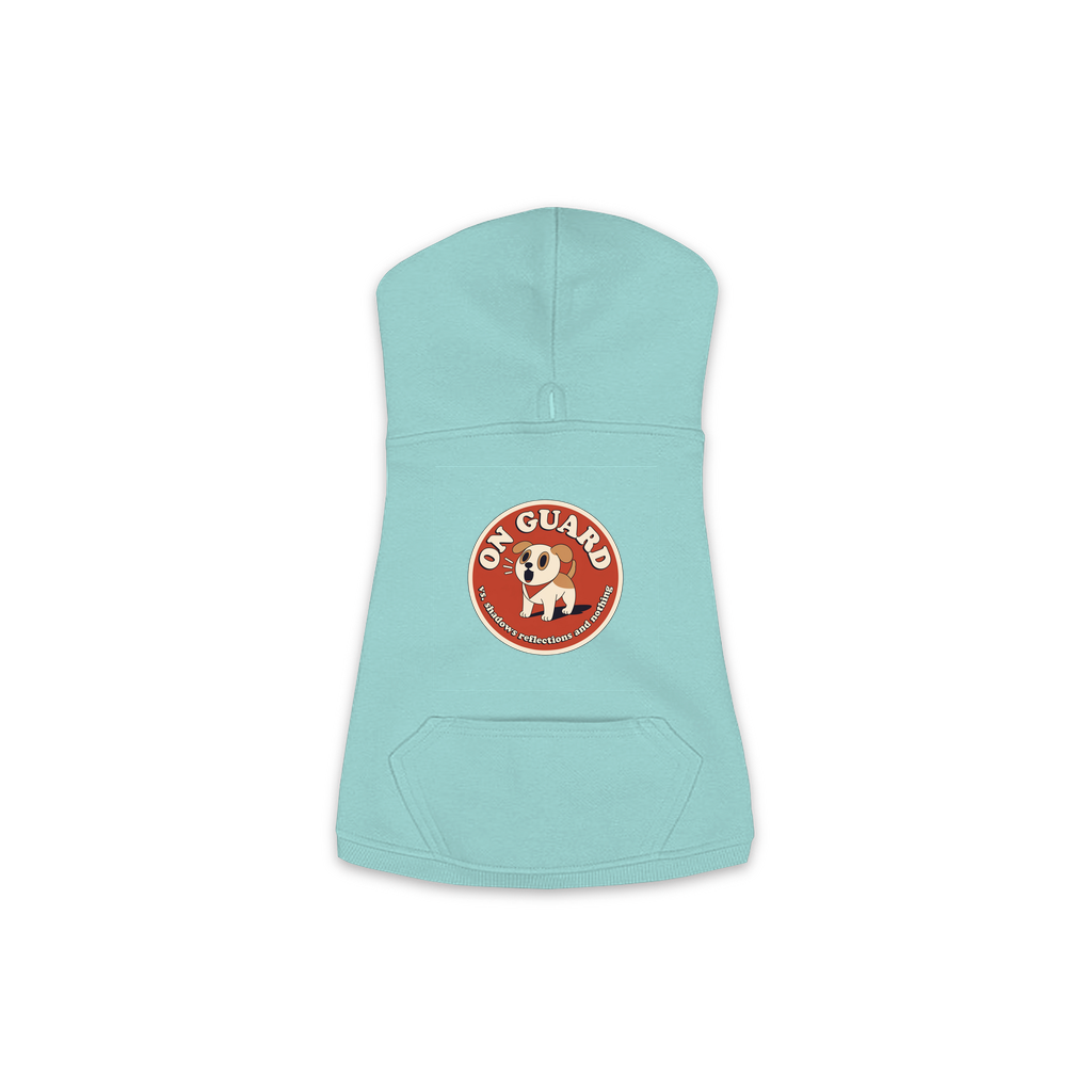 On Guard Dog Hoodie in Saltwater, sizes XS-M
