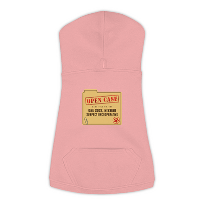 One Sock, Missing dog hoodie in mauvelous pink, sizes L to 3XL