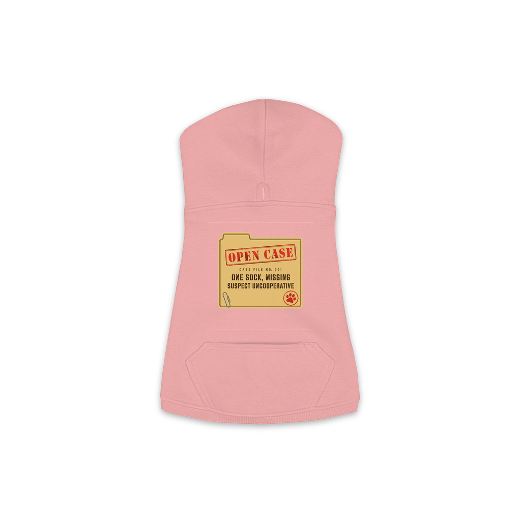 One Sock, Missing dog hoodie in mauvelous pink, sizes XS to M