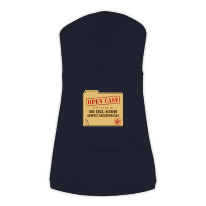 One Sock, Missing dog hoodie in navy, sizes L to 3XL