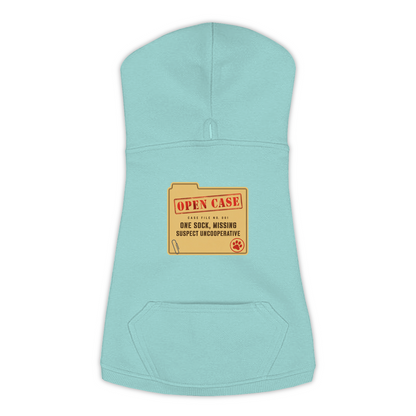 One Sock, Missing dog hoodie in saltwater blue, sizes L to 3XL