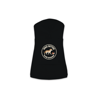 Professional Pace Setter dog hoodie in Black, sizes XS-M