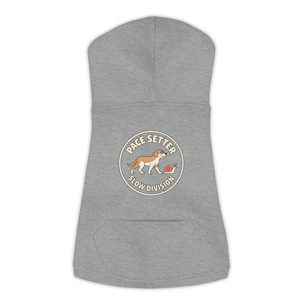 Professional Pace Setter dog hoodie in Granite Heather, sizes L-3XL