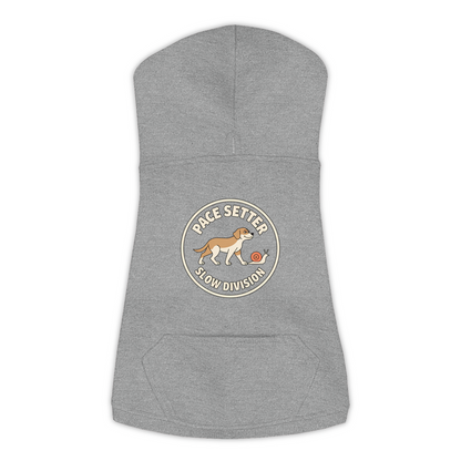 Professional Pace Setter dog hoodie in Granite Heather, sizes L-3XL