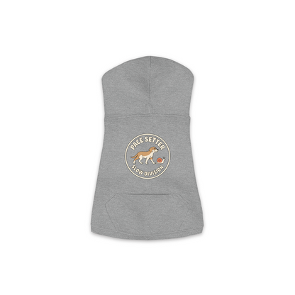 Professional Pace Setter dog hoodie in Granite Heather, sizes XS-M