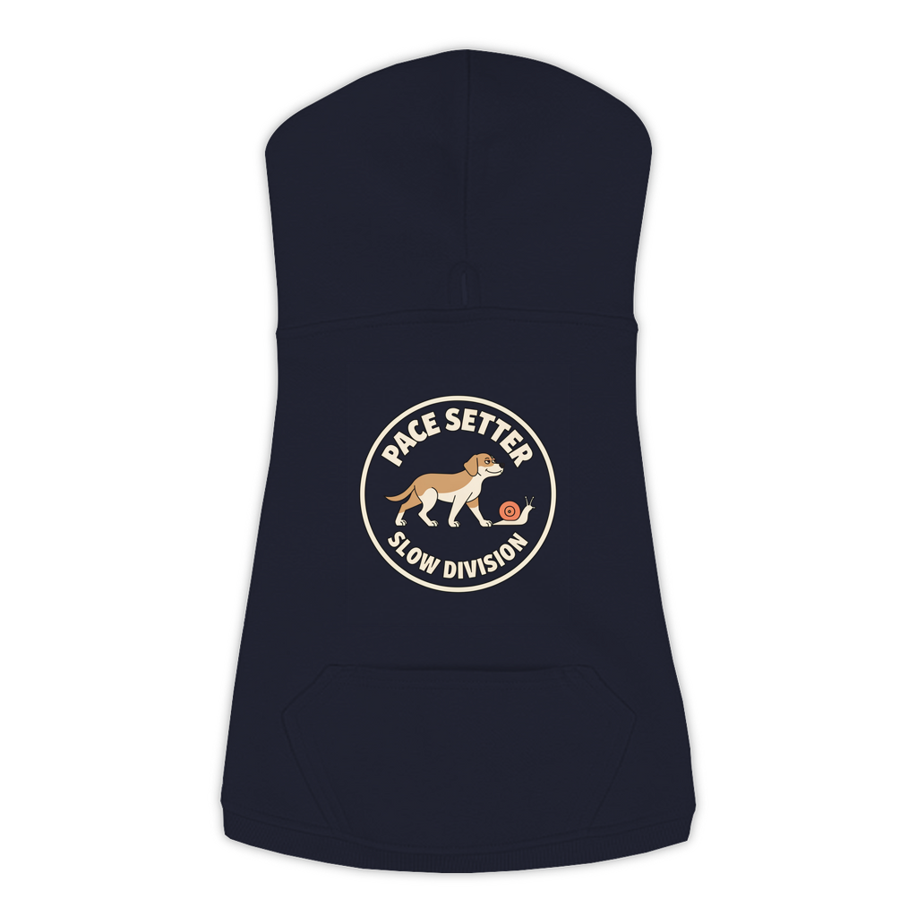 Professional Pace Setter dog hoodie in Navy, sizes L-3XL