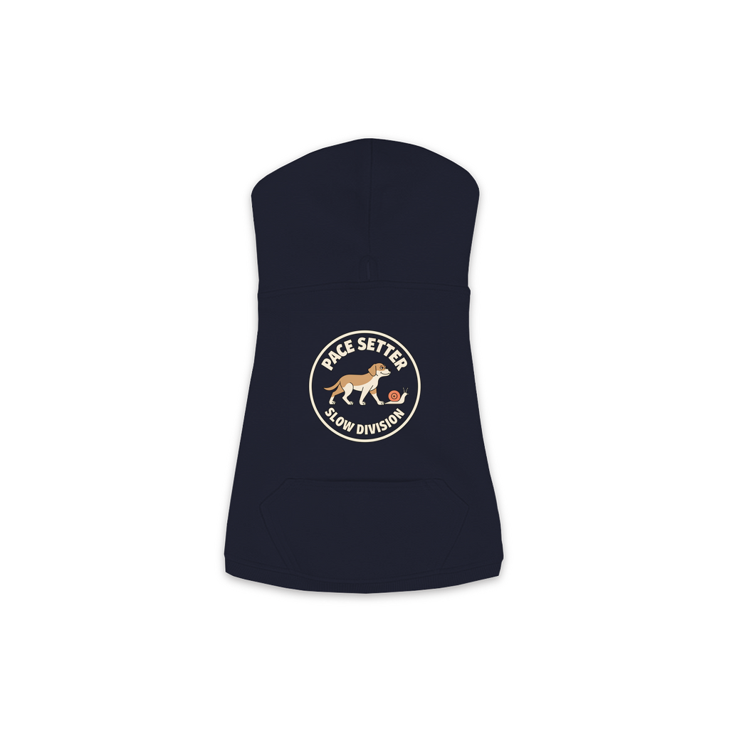 Professional Pace Setter dog hoodie in Navy, sizes XS-M