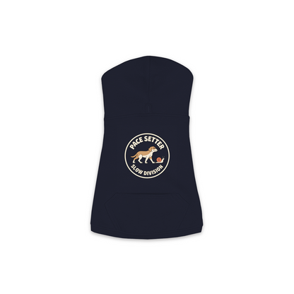 Professional Pace Setter dog hoodie in Navy, sizes XS-M