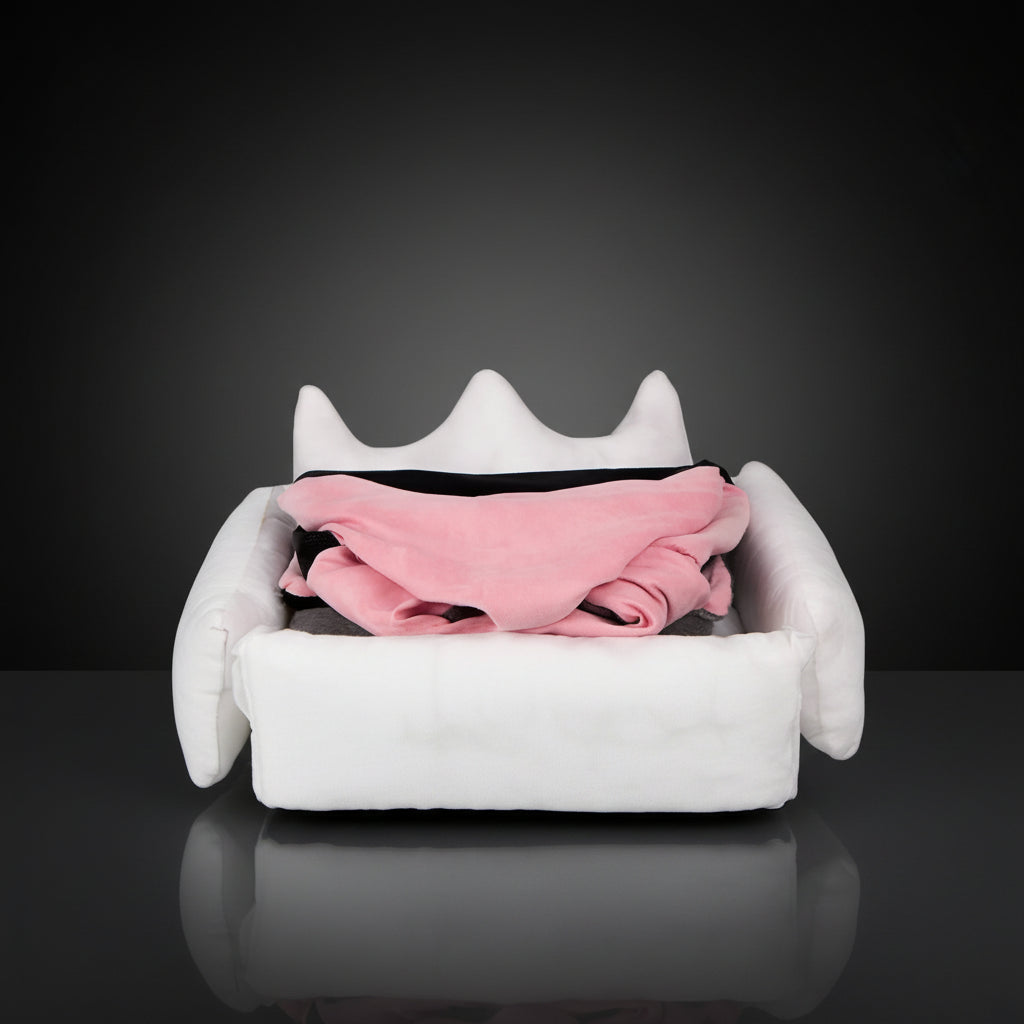 Crown dog bed packaging box — SniffWaggleNWalk pet bed