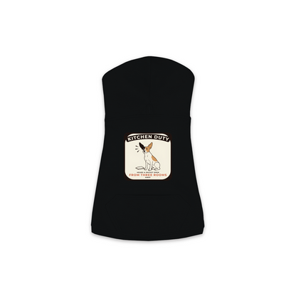 Packet Radar dog hoodie in black, sizes XS to M