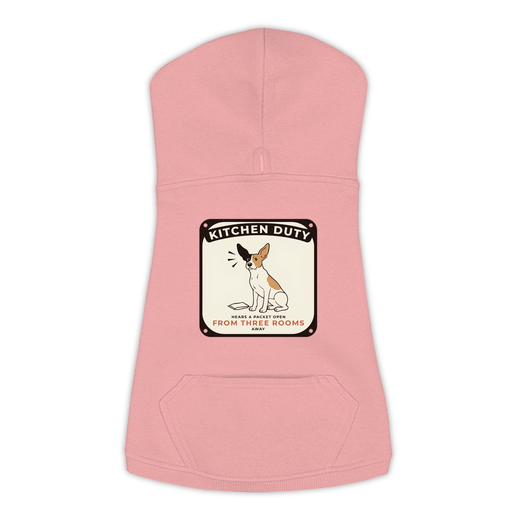 Packet Radar dog hoodie in mauvelous pink, sizes L to 3XL