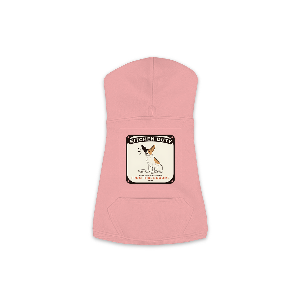 Packet Radar dog hoodie in mauvelous pink, sizes XS to M