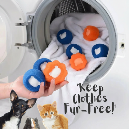 PawCatch sponge balls in the washing machine 