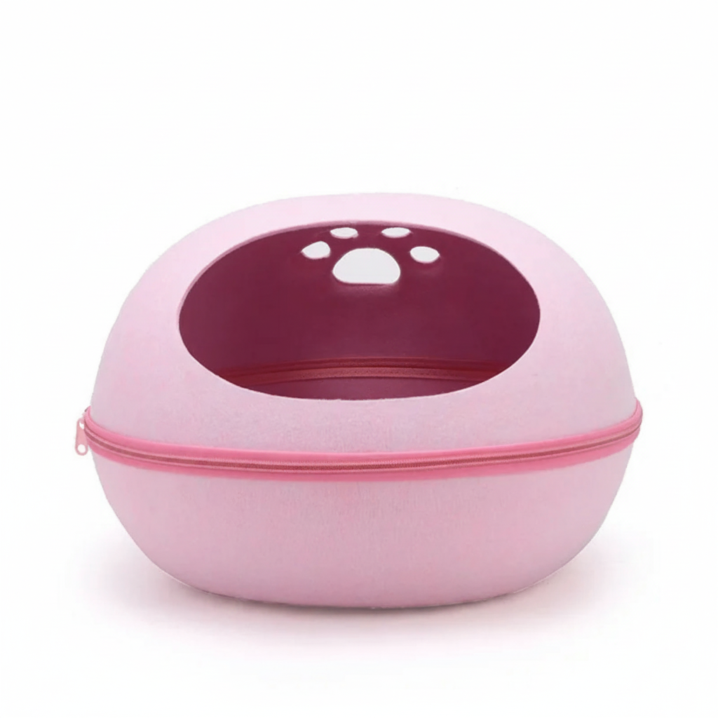 PawEgg™ felt egg cave cat bed pet pink