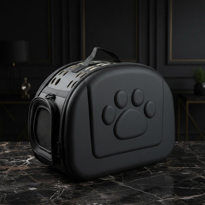 Quality Travel Pet Bag - Sniff Waggle And Walk black